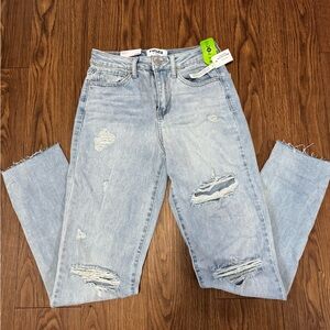 RSQ High Rise Light Blue Distressed Jeans